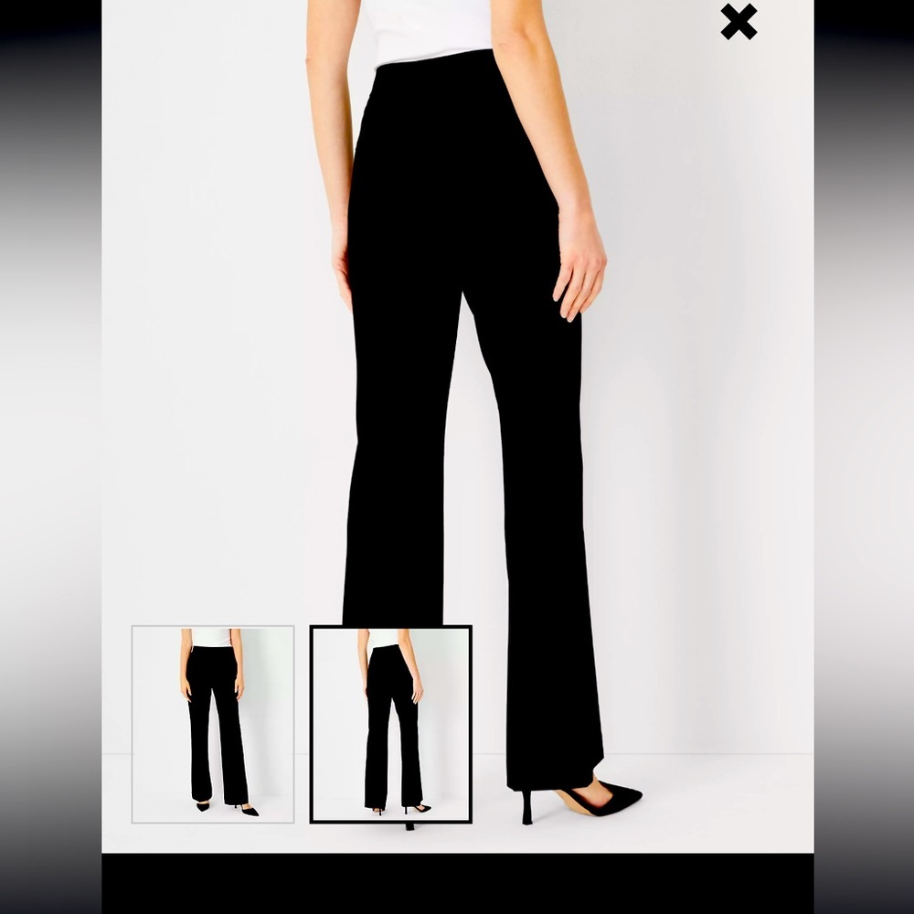 Ann Taylor Black Straight-Leg Dress Pants